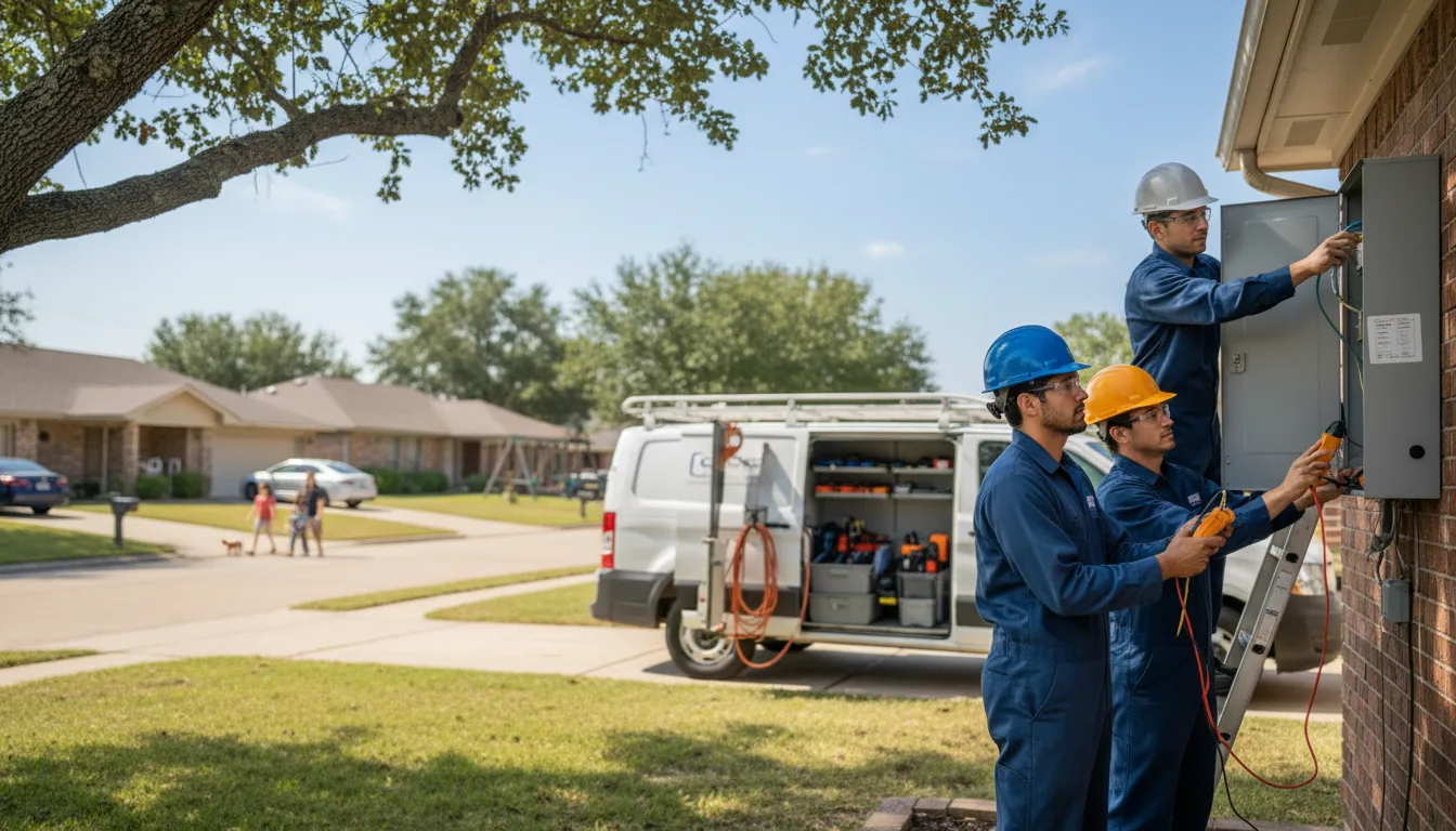 Certified electrician providing emergency electrical services in Rochester, TX